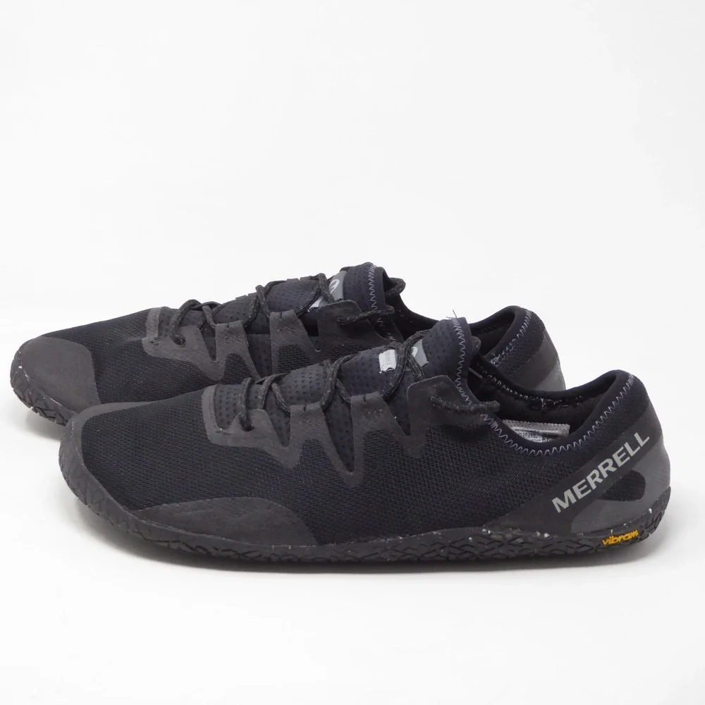 Merrell Mens Vapor Glove 5 Black Minimalist Trail Running Shoes Size 14
